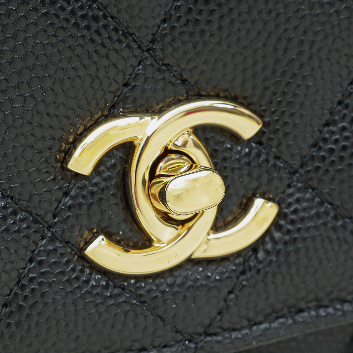 Chanel Black CC Chain Wallet W/ Metal Bag Charm