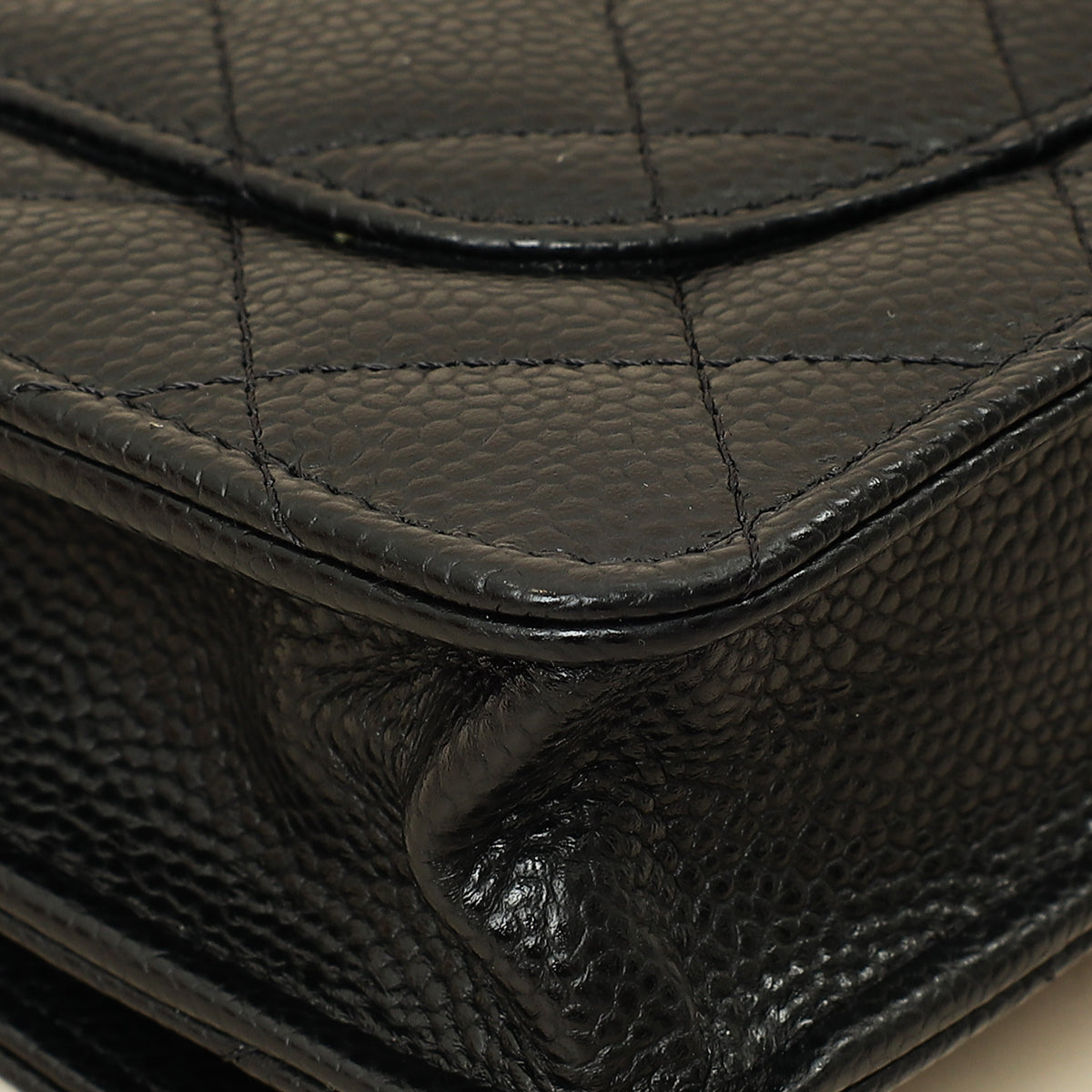 Chanel Black CC Classic Wallet On Chain