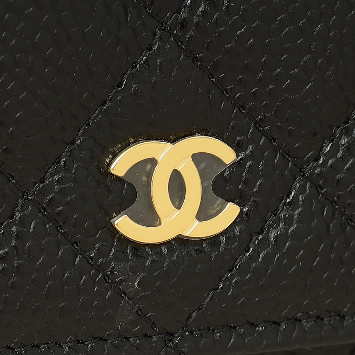 Chanel Black CC Classic Wallet On Chain