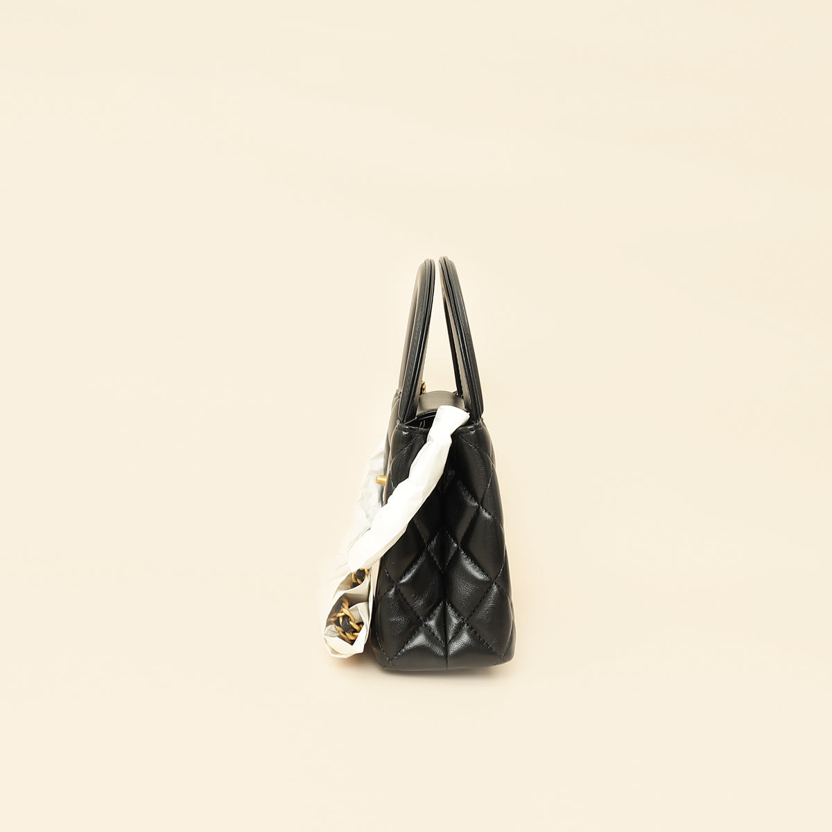 Chanel Black CC Mini Kelly Top Handle Bag