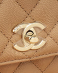 Chanel Dark Beige Coco Small Handle Bag