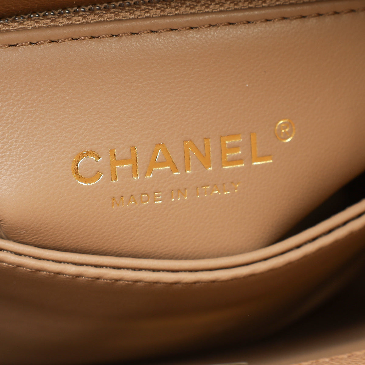 Chanel Dark Beige Coco Small Handle Bag