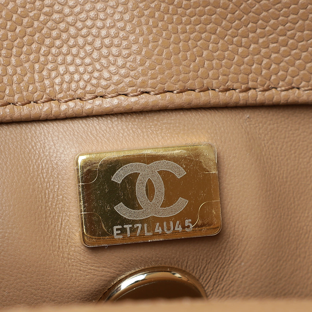 Chanel Dark Beige Coco Small Handle Bag
