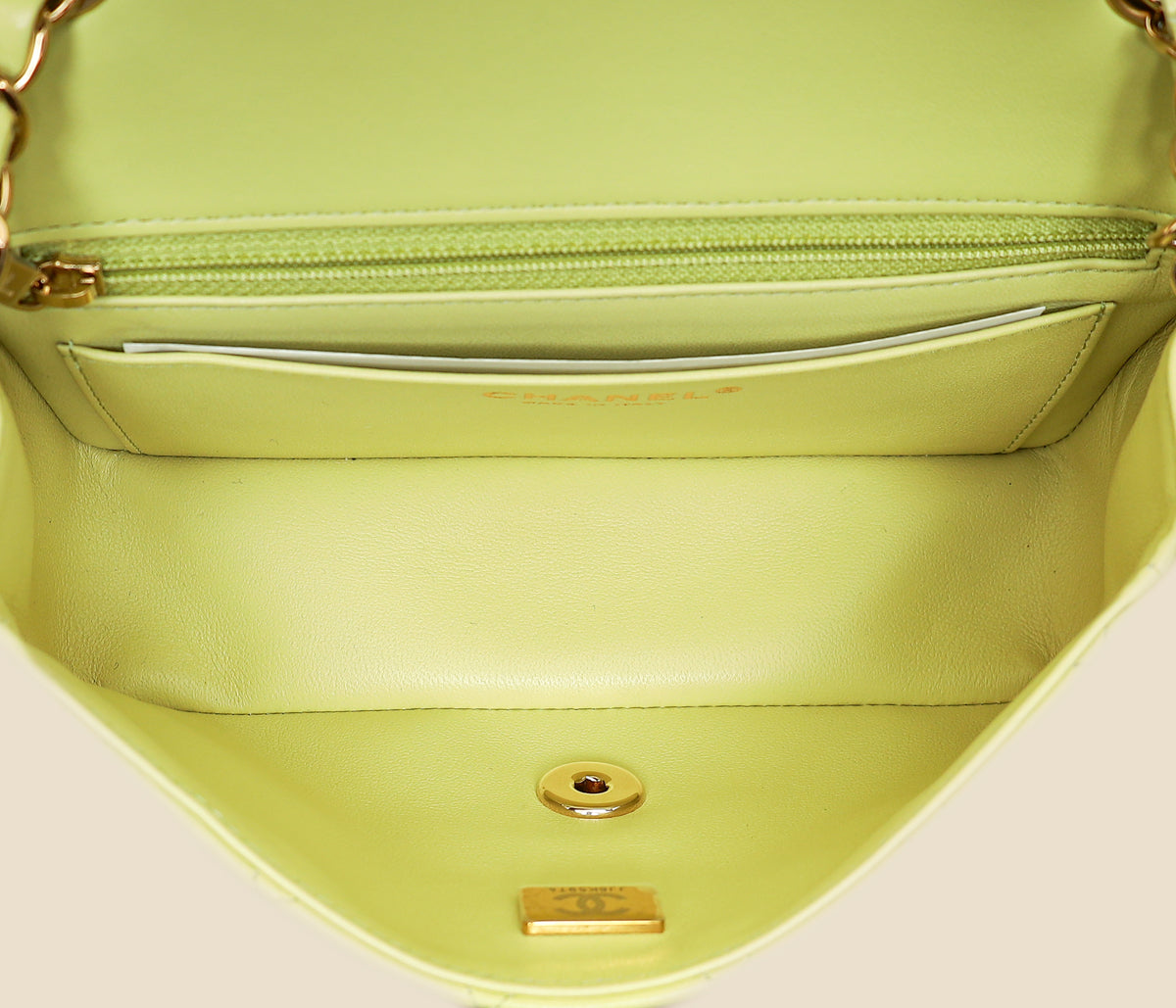 Chanel Kiwi Classic Mini Rectangula Flap Bag