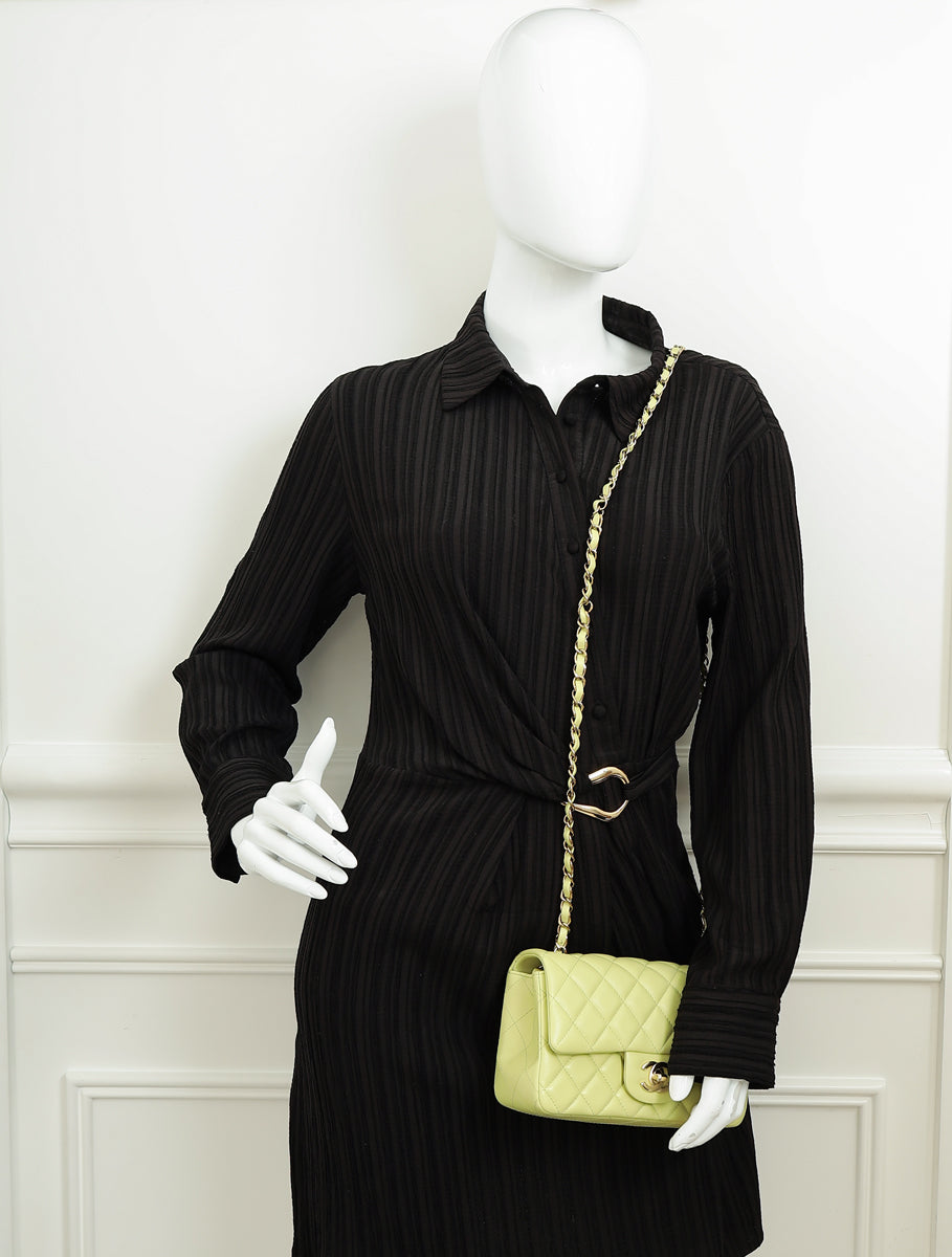 Chanel Kiwi Classic Mini Rectangula Flap Bag