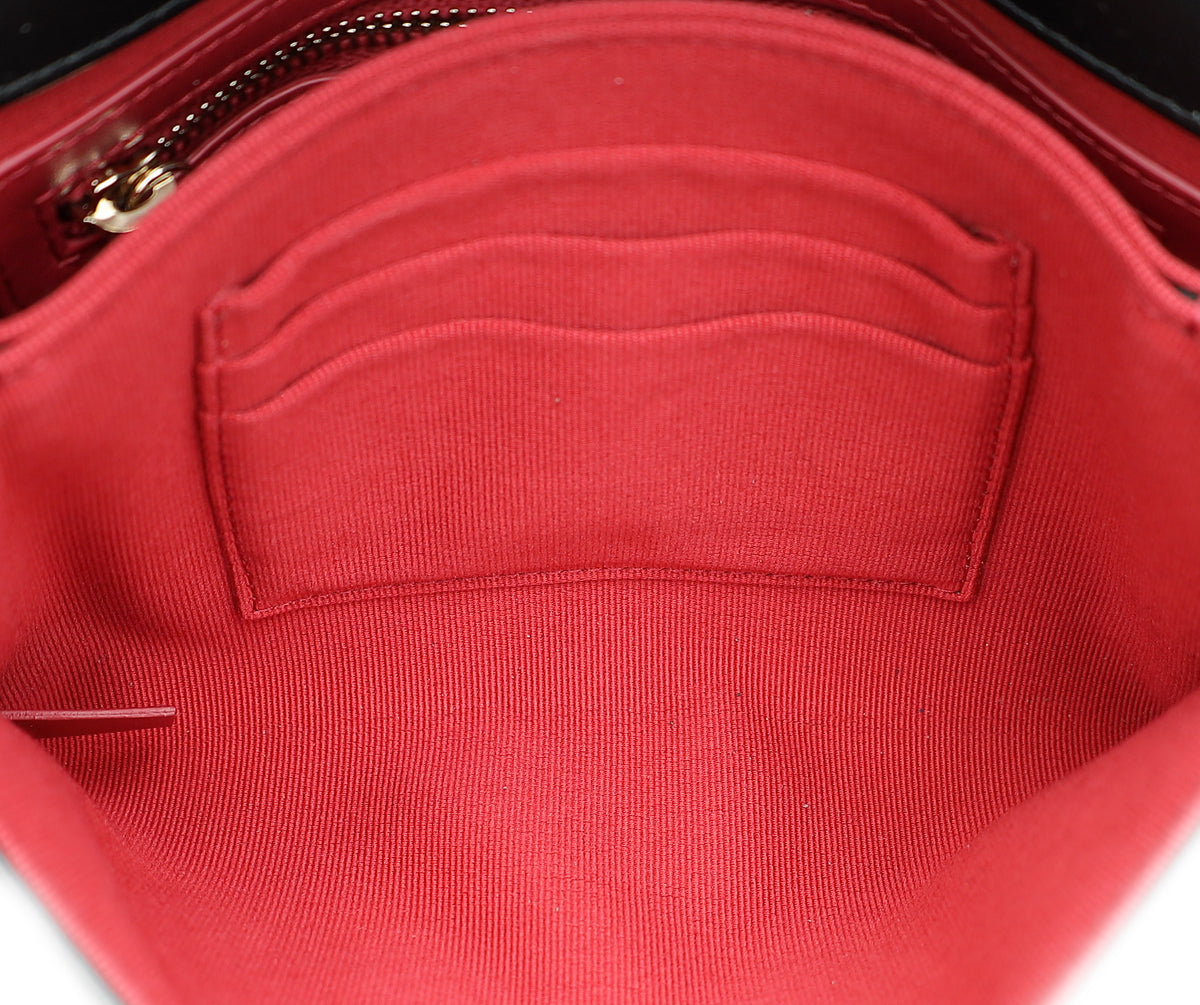 Chanel Black CC 19 Quilted Chain Wristlet Clutch