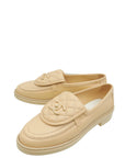 Chanel Beige CC Pocket Quilted Moccasin Loafer 38