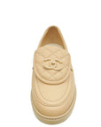 Chanel Beige CC Pocket Quilted Moccasin Loafer 38