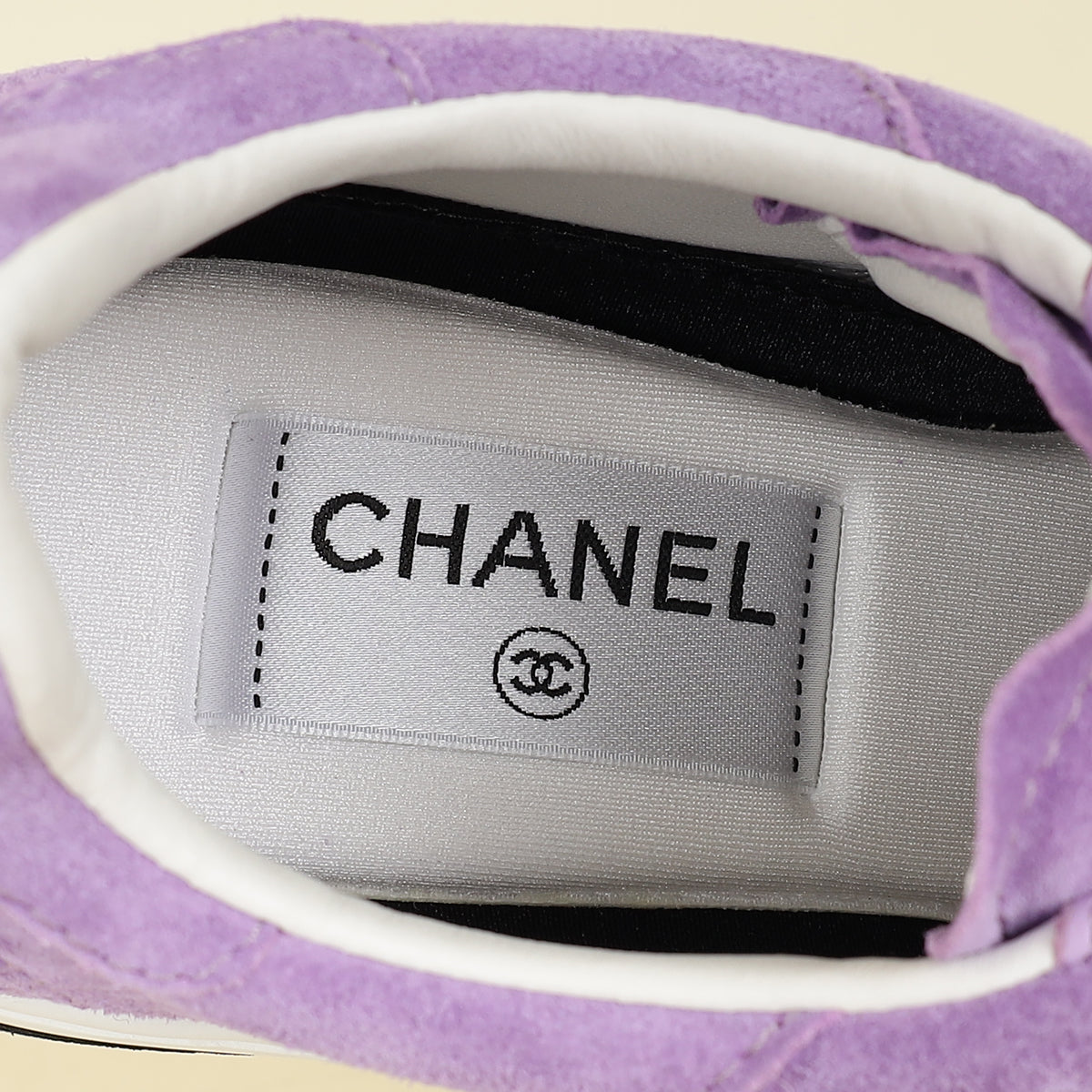 Chanel Purple CC Suede CC Lace Up Sneaker 38