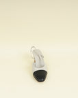 Chanel Bicolor CC Cap Toe Slingback Pump 38.5