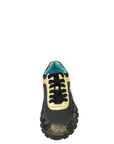 Chanel Bicolor CC Logo Metallic Lace Up Sneaker 40