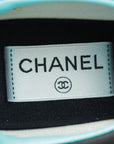 Chanel Bicolor CC Logo Metallic Lace Up Sneaker 40