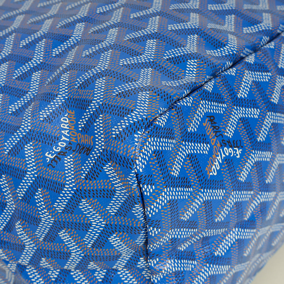 Goyard Blue Goyardine Saint Louis PM Bag