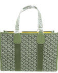 Goyard Kaki Limited Editions Goyardine Jacquard Villette PM Tote Bag