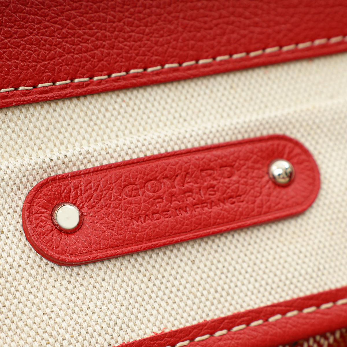 Goyard Red Goyardine Cabas Saigon MM Bag
