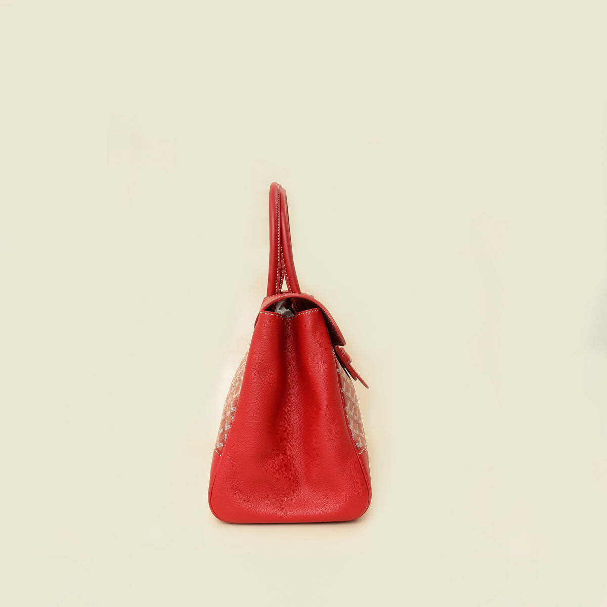 Goyard Red Goyardine Cabas Saigon MM Bag