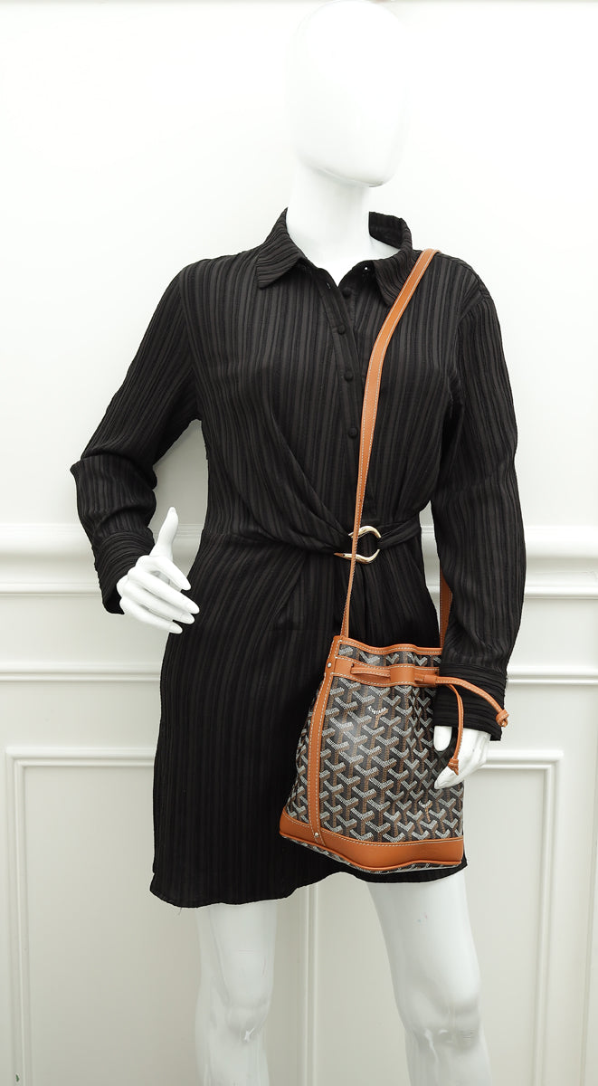 Goyard Bicolor Goyardine Petit Flot PM Bucket Bag