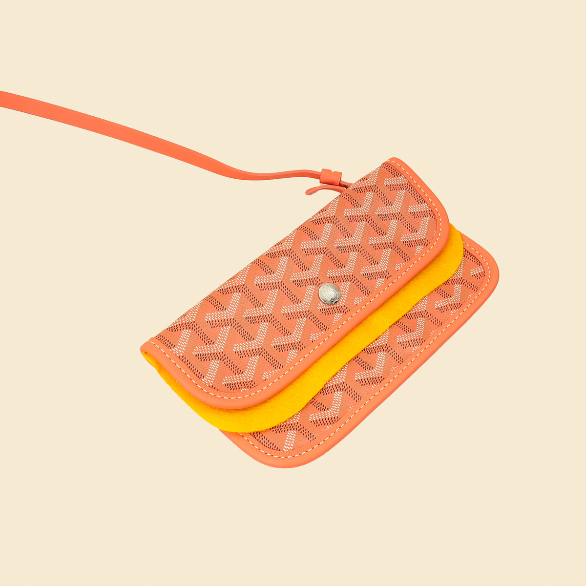 Goyardine Coral Ltd. Ed. Reversible Embroidered Seahorse Anjou PM Bag