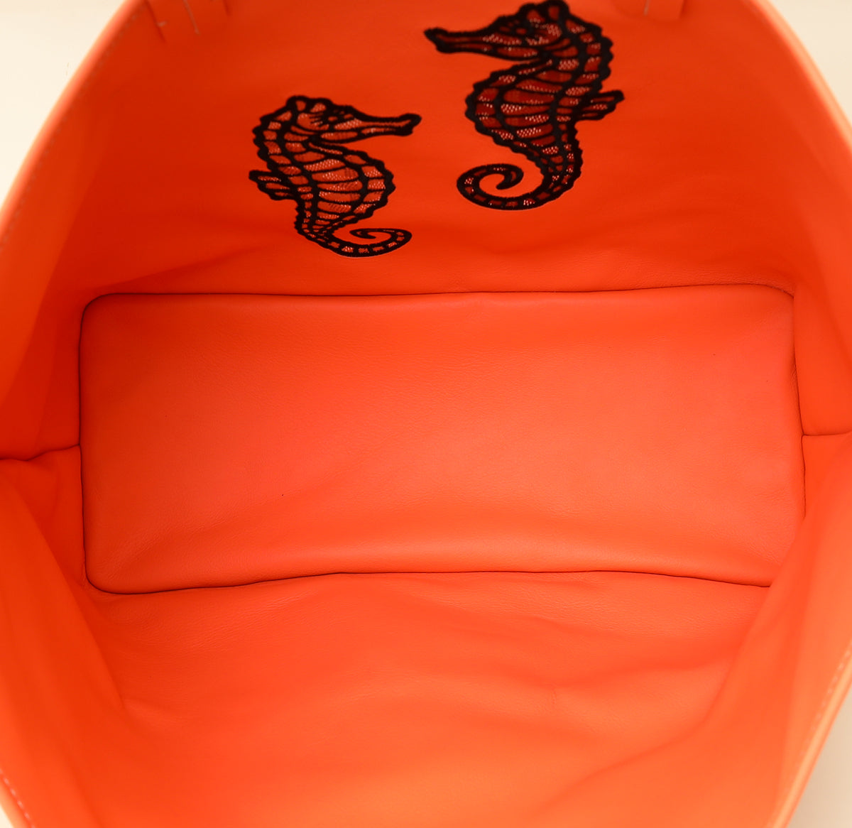 Goyardine Coral Ltd. Ed. Reversible Embroidered Seahorse Anjou PM Bag