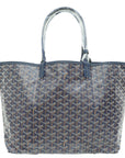 Goyard Navy Blue Goyardine Saint Louis PM Bag