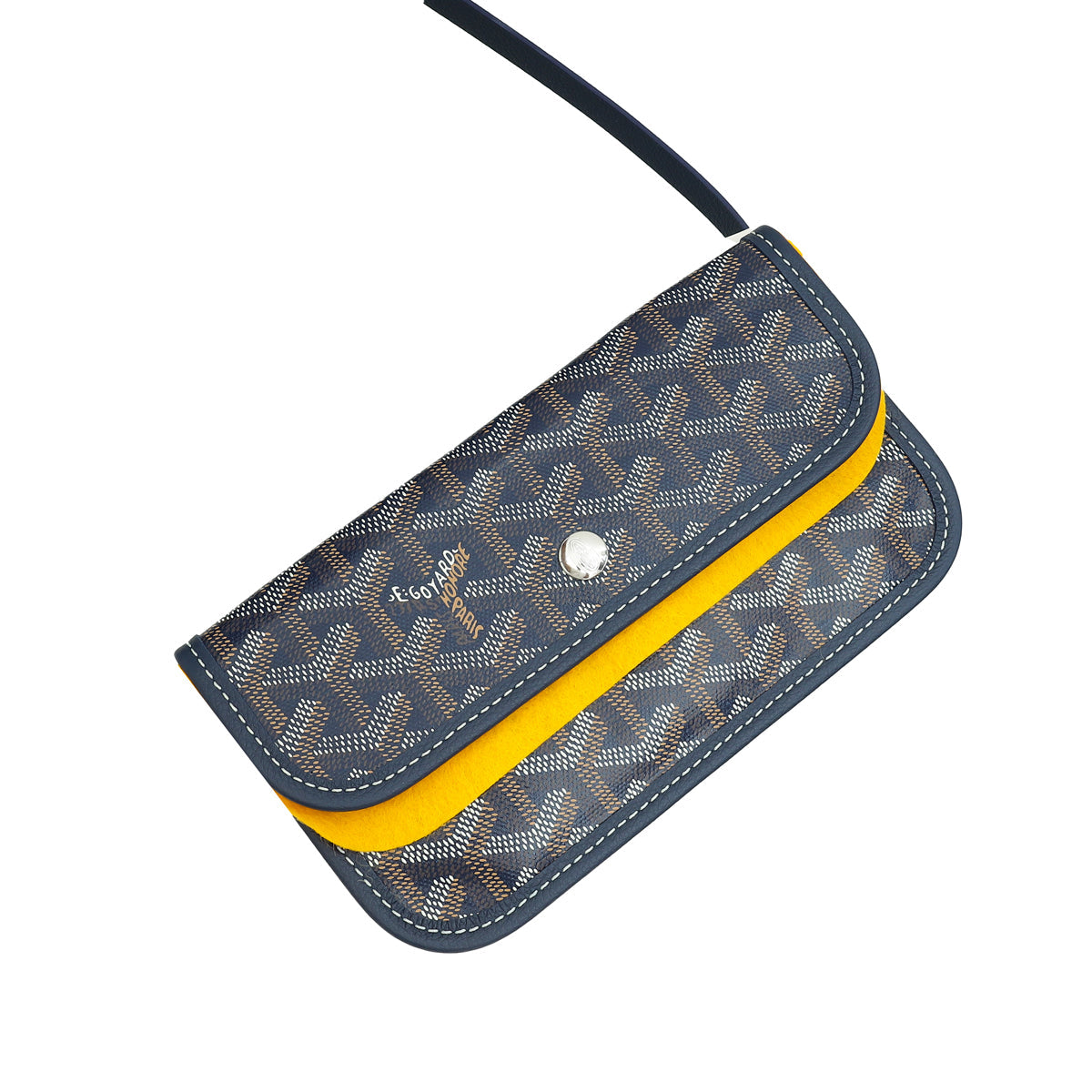 Goyard Navy Blue Goyardine Saint Louis PM Bag