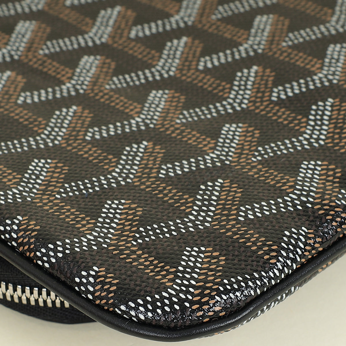 Goyard Black Goyardine Sainte-Marie MM Clutch