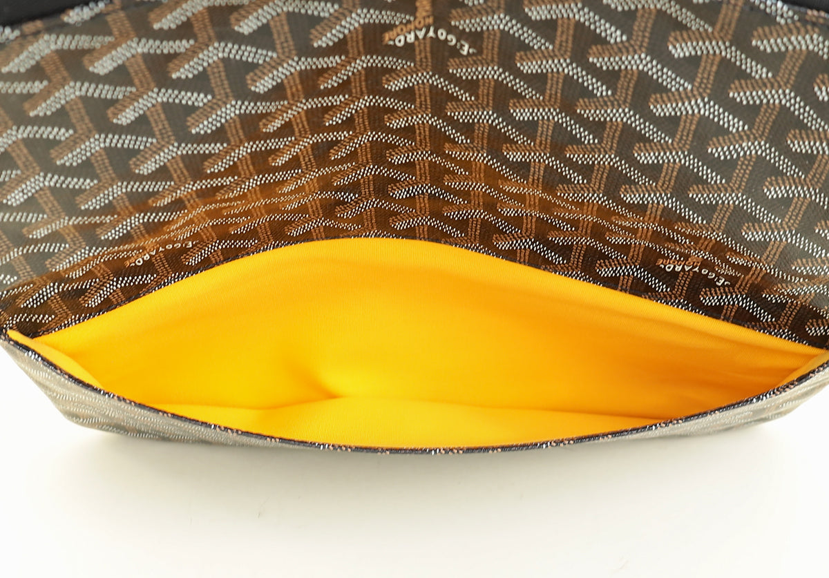 Goyard Black Goyardine Sainte-Marie MM Clutch