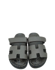 Hermes Ecorce Chypre Leopard Print Sandal 39