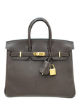 Hermes Ebene Barenia Faubourg Birkin 25 Bag