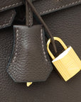 Hermes Ebene Barenia Faubourg Birkin 25 Bag