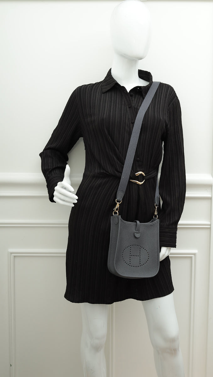 Hermes Gris Misty Evelyne TPM 16 Bag
