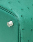 Hermes Vert Vertigo Ostrich Picotin Lock 18 Bag