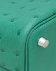 Hermes Vert Vertigo Ostrich Picotin Lock 18 Bag