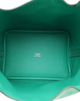 Hermes Vert Vertigo Ostrich Picotin Lock 18 Bag