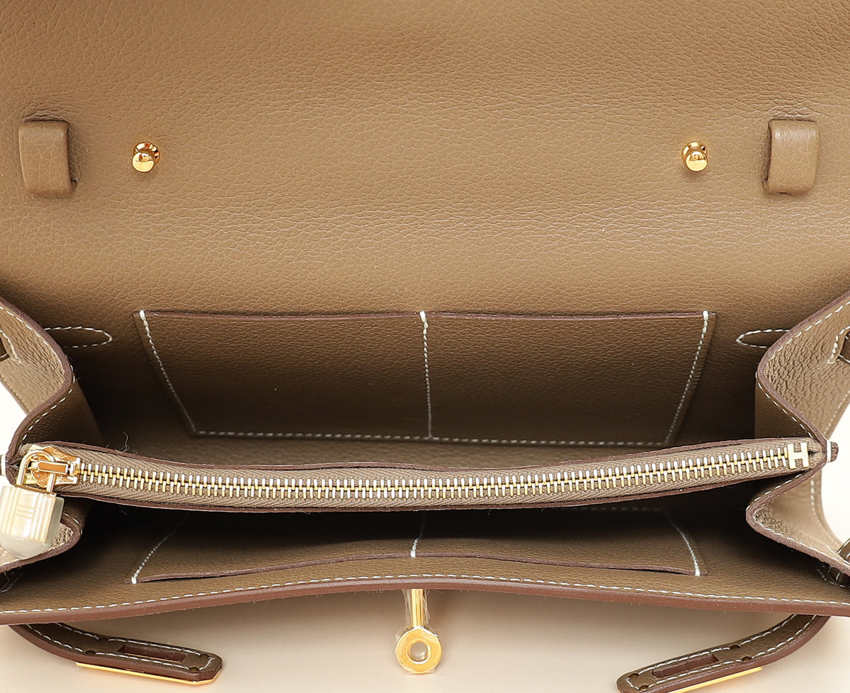 Hermes Etoupe Kelly To Go Evercolor Wallet