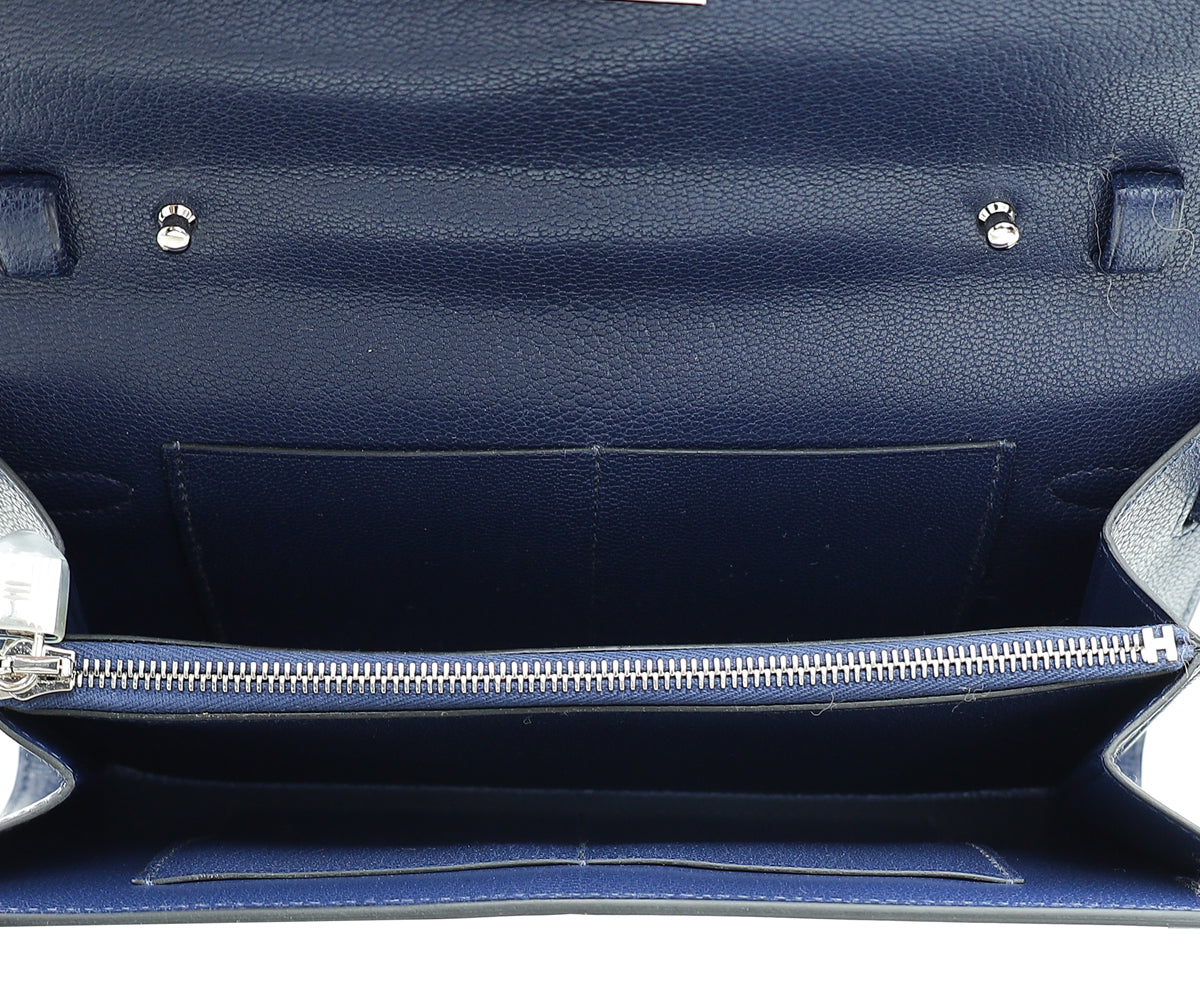 Hermes Bleu Saphire Kelly To Go Chevre Wallet
