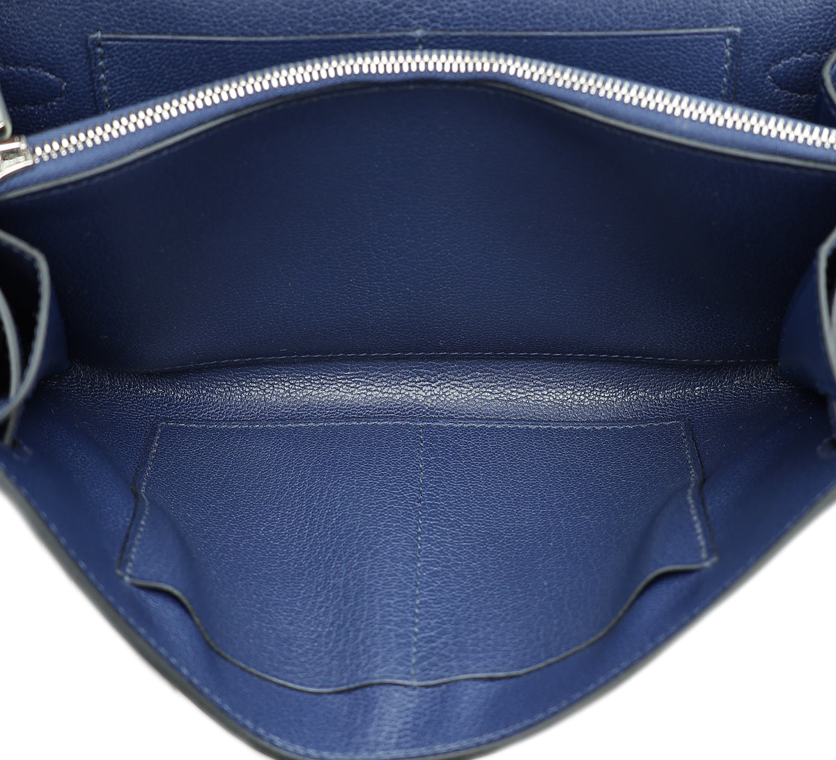Hermes Bleu Saphire Kelly To Go Chevre Wallet
