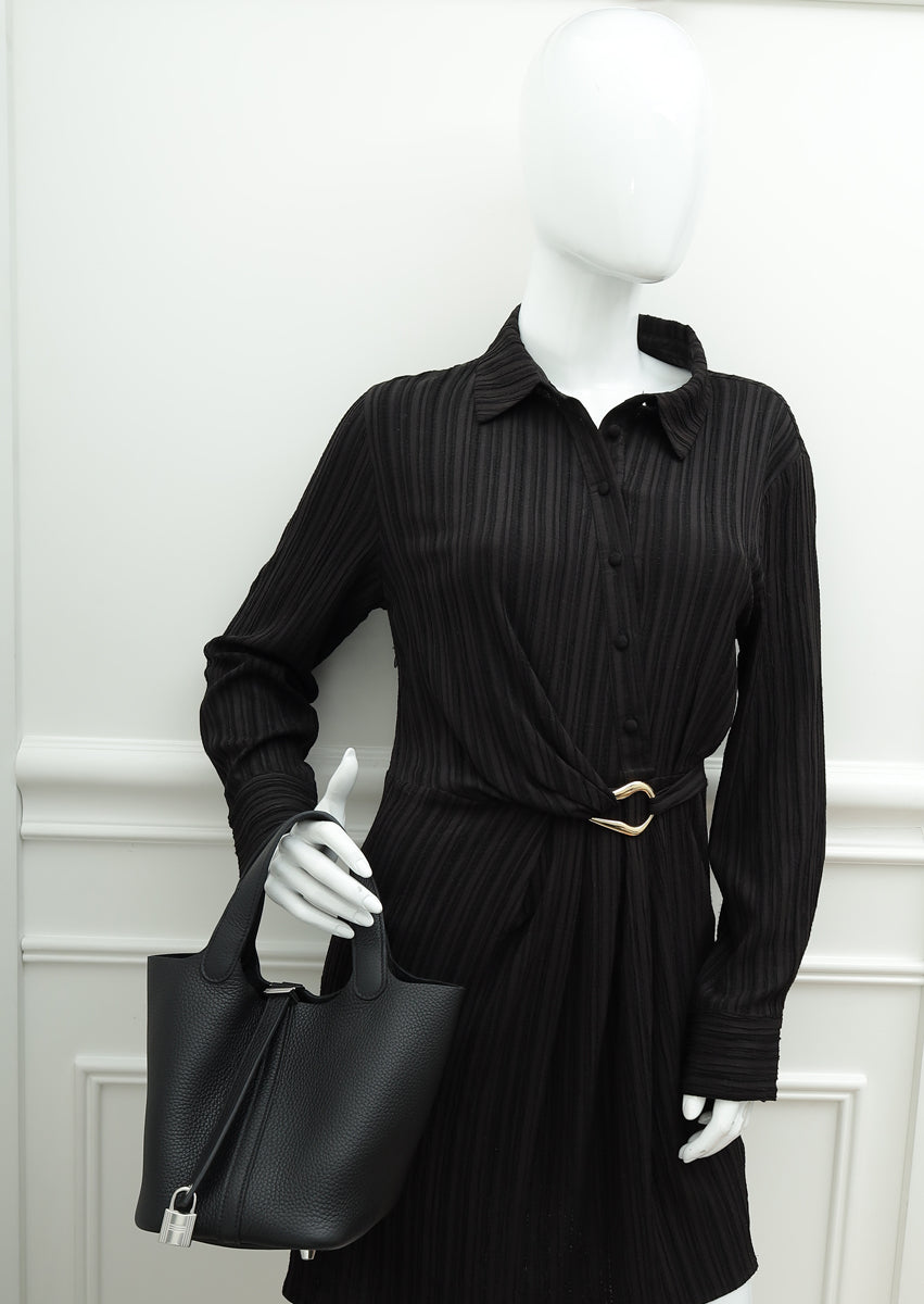 Hermes Noir Picotin Lock 18 Bag