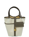 Hermes Bicolor Cargo Picotin Lock 18 Toile Goeland Veau Swift Bag