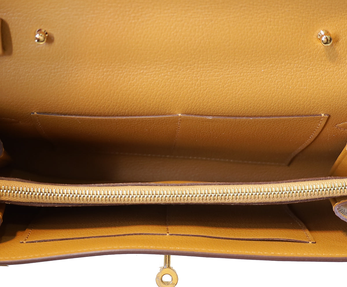 Hermes Caramel Kelly To Go Bag