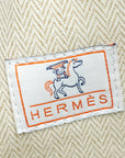 Hermes Gris Perls Bride-A Brac Cabriole Herringbone Large Case Pouch