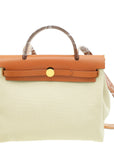 Hermes Herbag Zip 31 PM Vache Hunter Toile Bag