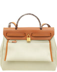 Hermes Herbag Zip 31 PM Vache Hunter Toile Bag