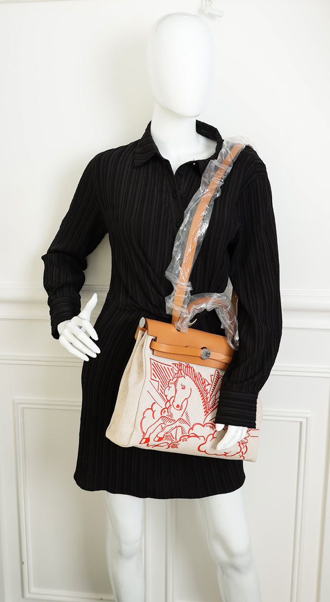 Hermes Tricolor Herbag Zip 31 PM Pegase Pop Vache Hunter Bag