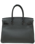 Hermes Noir Shiny Niloticus Crocodile Birkin 30 Touch Tog Bag