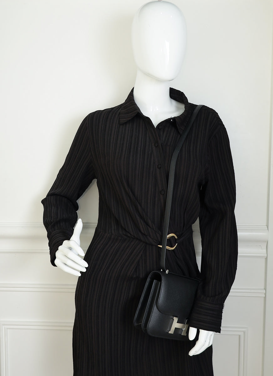 Hermes Noir Constance III 18 Mini Bag