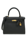 Hermes Noir Kelly Retourne 25 Bag