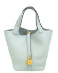 Hermes Bleu Pale Picotin Lock 18 Bag