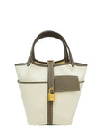 Hermes Bicolor Cargo Picotin Lock 18 Toile Goeland Swift Bag