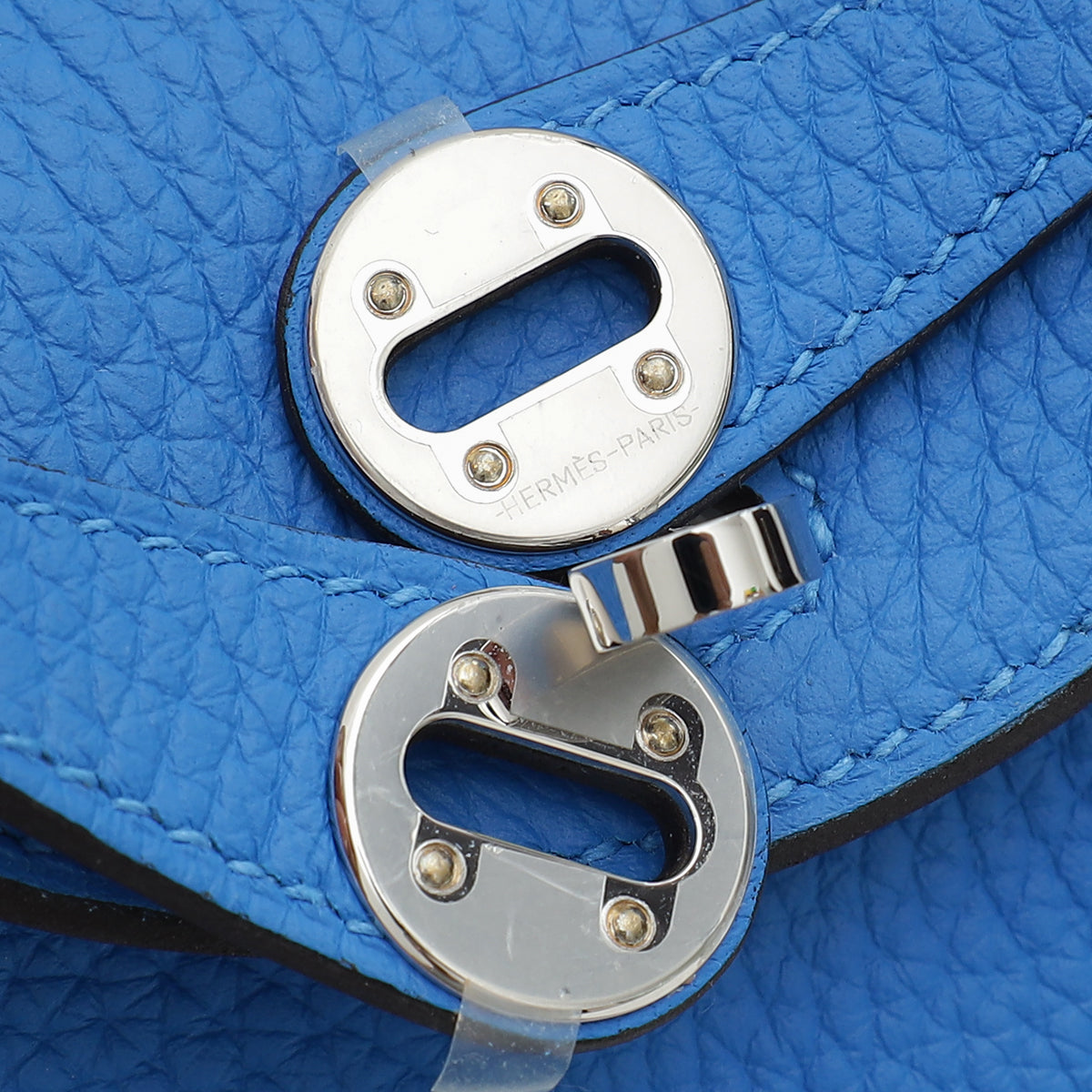 Hermes Bleu Hydra Mini Lindy Bag